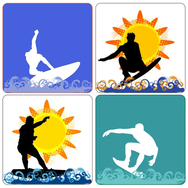 Серфінг набір — стоковий вектор
