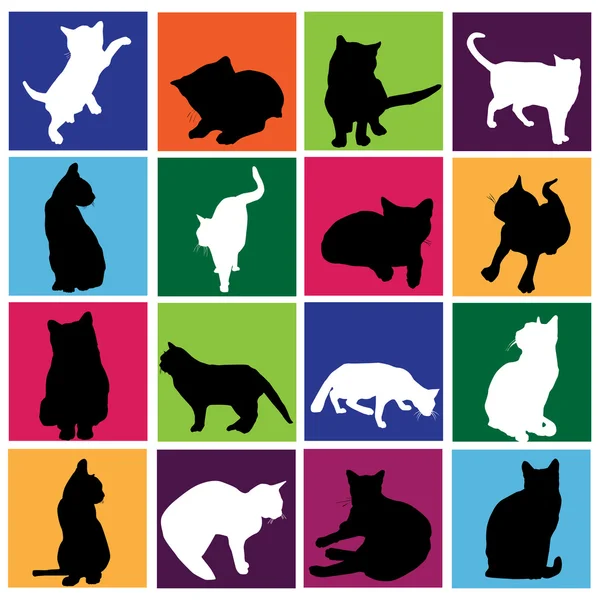 Set di gatti — Vettoriale Stock