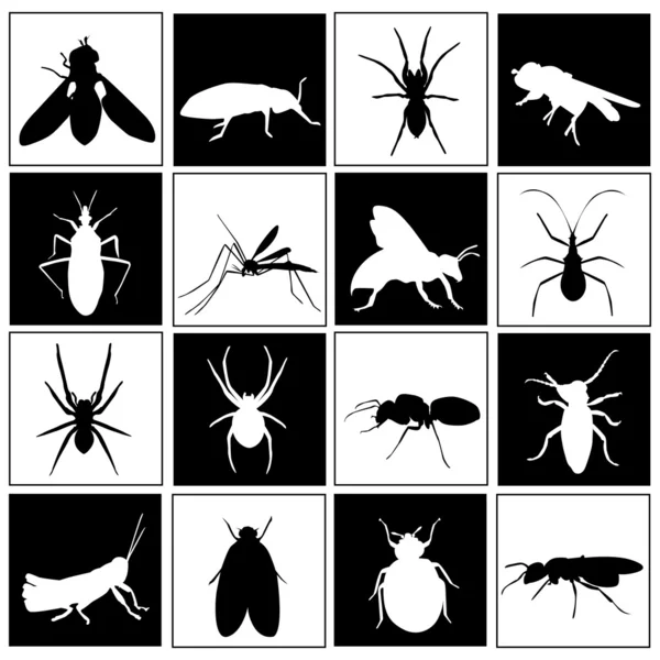 Набор насекомых — стоковый вектор