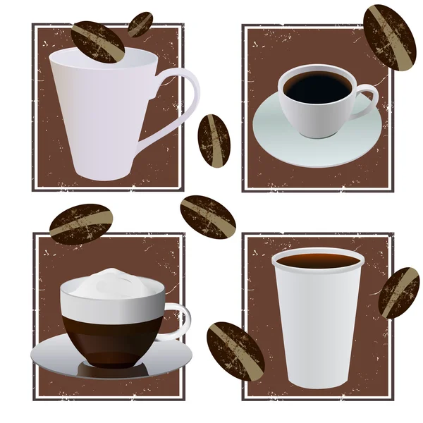 การออกแบบกาแฟ — ภาพเวกเตอร์สต็อก