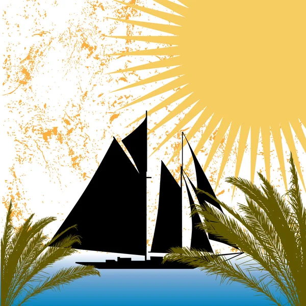 Voile tropicale — Image vectorielle