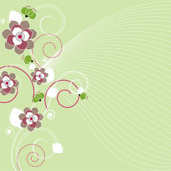 Fond décoratif floral — Image vectorielle