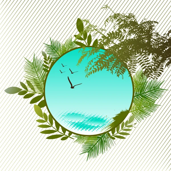 Cadre tropical — Image vectorielle