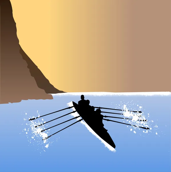 Rowing sport design — Stock Vector