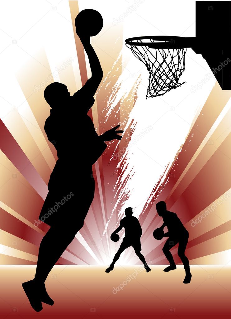 Basketball silhouette design