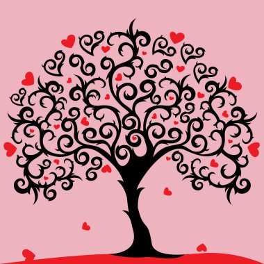 Love tree clipart