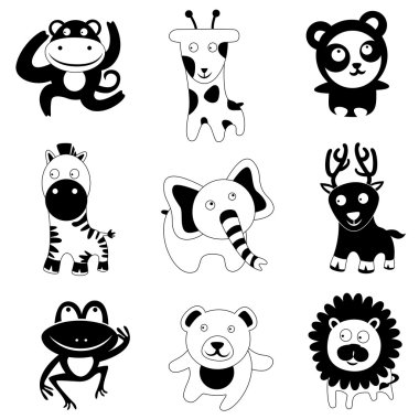 Wild animal set clipart