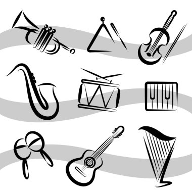 Music instruments clipart