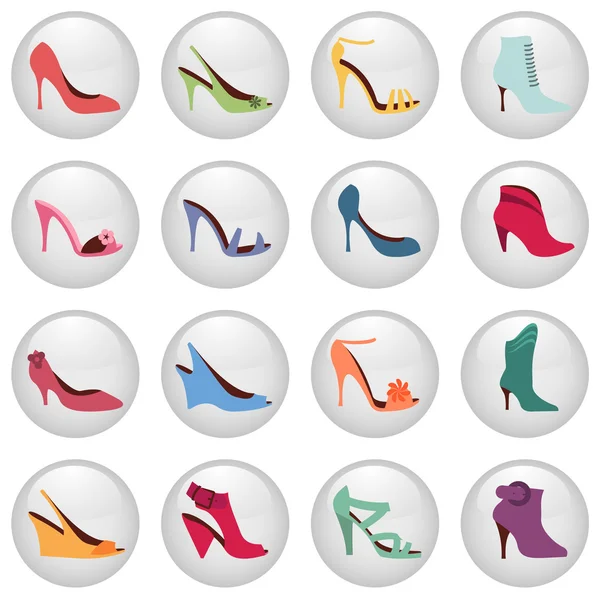 Kvinna skor ikonen — Stock vektor