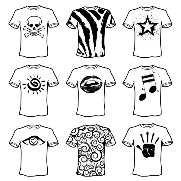 Set di magliette — Vettoriale Stock