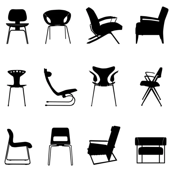椅子セット — ストックベクタ