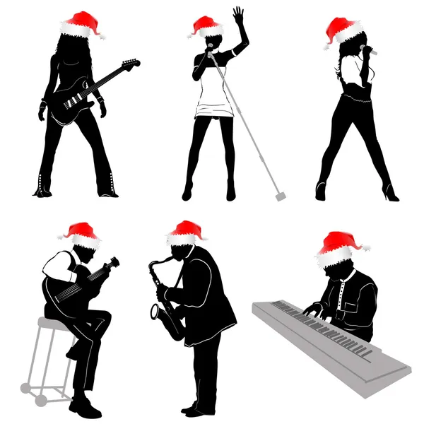 音乐与圣诞节概念 — 图库矢量图片