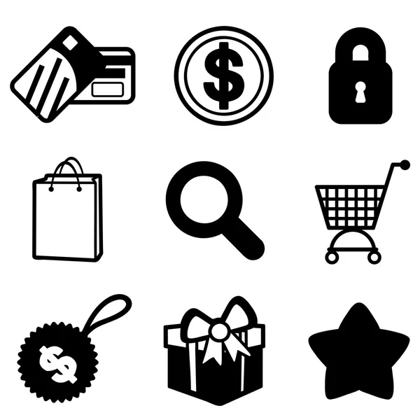 Ícone de compras — Vetor de Stock