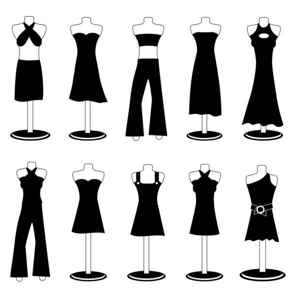Kadın moda giysiler — Stok Vektör