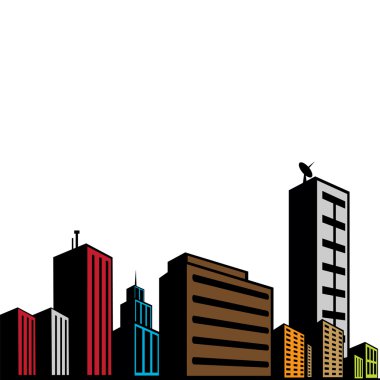 Modern buildings clipart