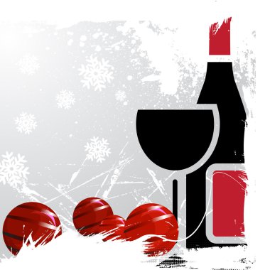 Wine and glass clipart