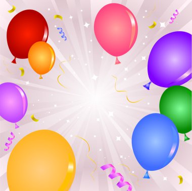 Party balloons background clipart