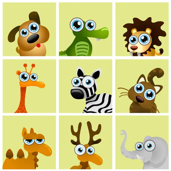 Desenhos animados Animais — Vetor de Stock