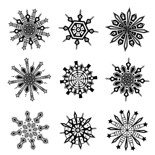 Snowflakes symbols — Stock Vector