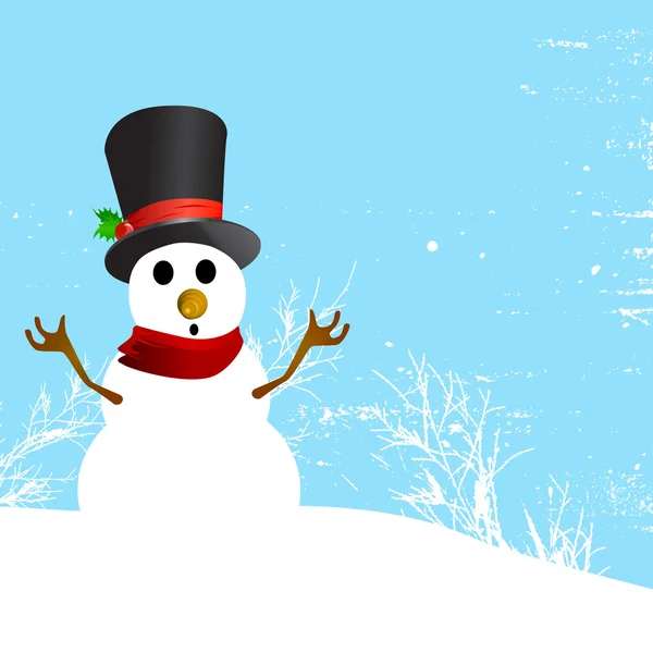 Personagem boneco de neve — Vetor de Stock