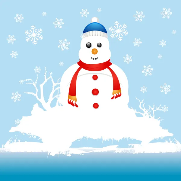 Персонаж Снеговика — стоковый вектор