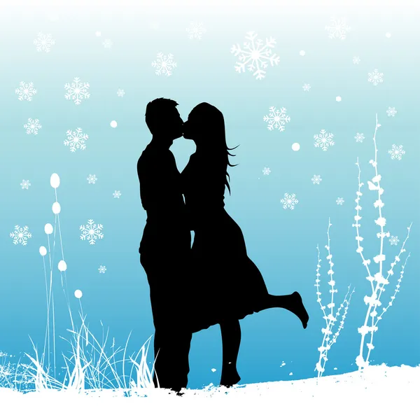 Vinter kärlek — Stock vektor