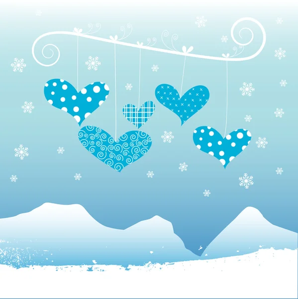Coeur d'hiver — Image vectorielle