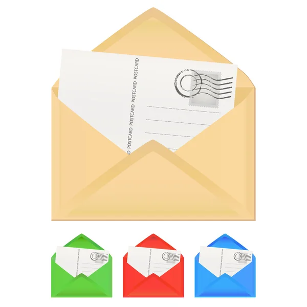 Letter with card — Stock Vector