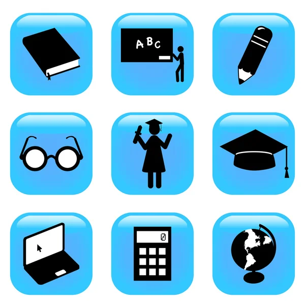 Education icons — Stock Vector