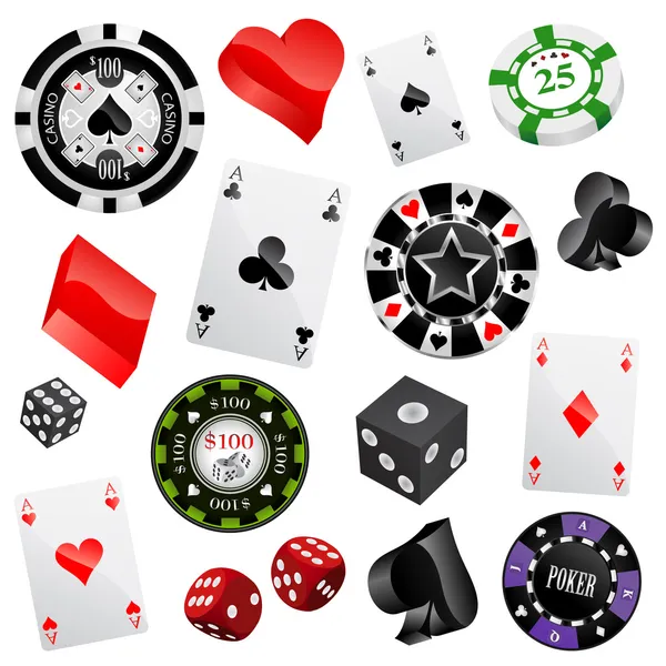 Casino tasarım öğeleri — Stok Vektör