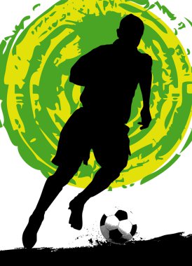 Soccer silhouette clipart