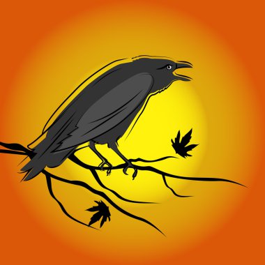 Abstract crow clipart