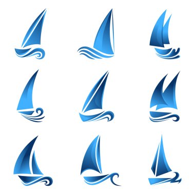 Sailboat symbol clipart