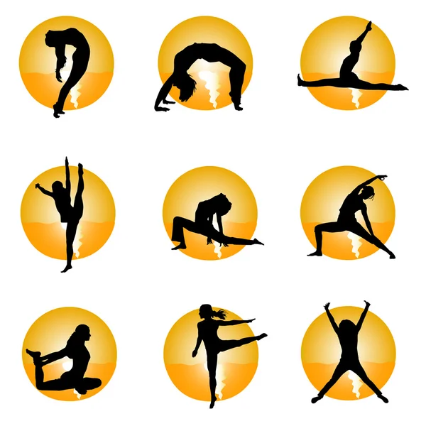 Progettazione di yoga — Vettoriale Stock