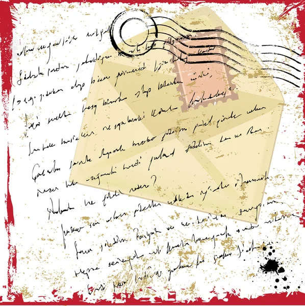 Grunge 的信 — 图库矢量图片