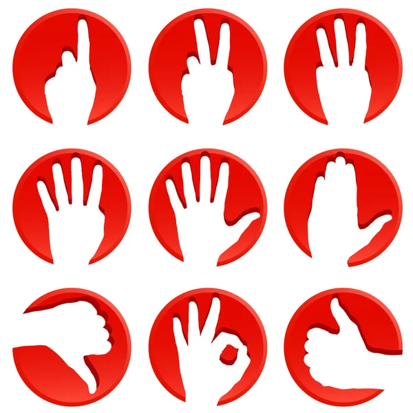 Iconos de mano — Vector de stock