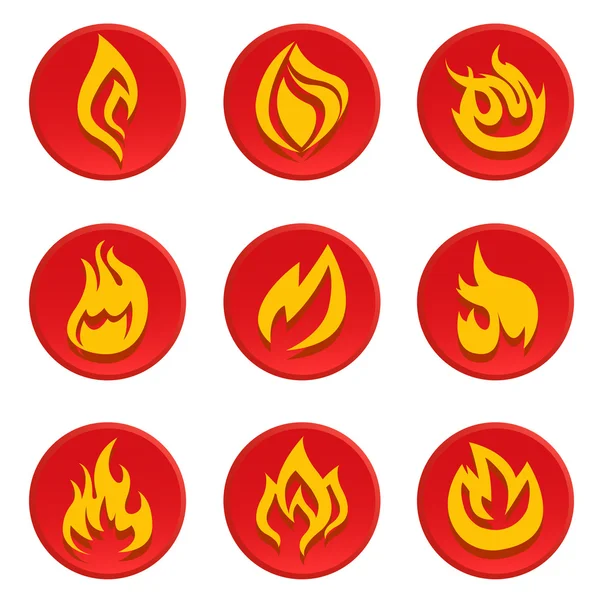 Icono de fuego — Archivo Imágenes Vectoriales