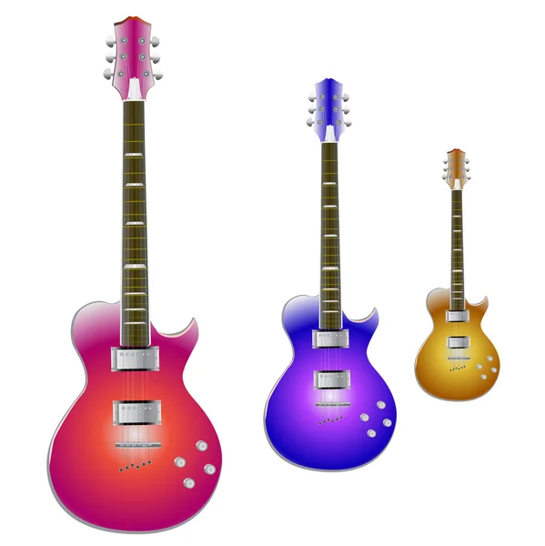 Conjunto de guitarras — Vector de stock