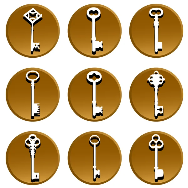 Set di chiavi — Vettoriale Stock