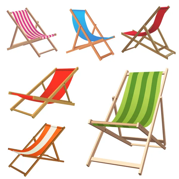 Playa silla — Vector de stock