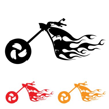 Chopper motorcycle clipart