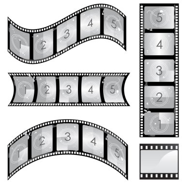 Film strip set clipart