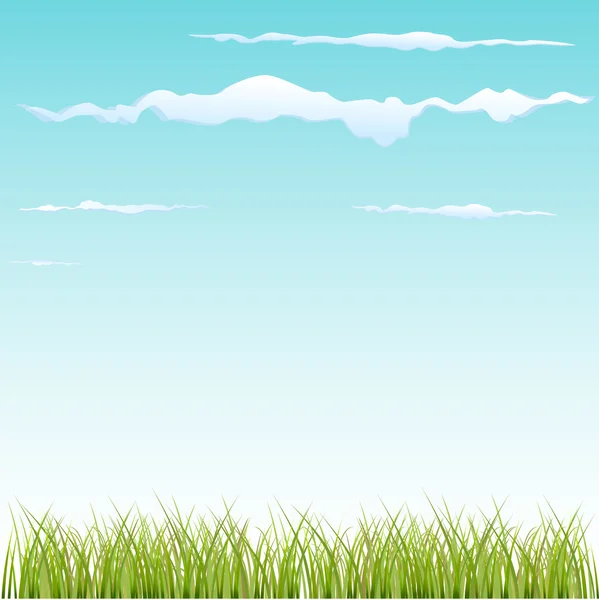 Gras en lucht — Stockvector