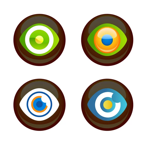 Icônes des yeux — Image vectorielle