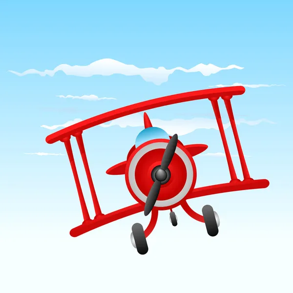 卡通旧飞机 — 图库矢量图片