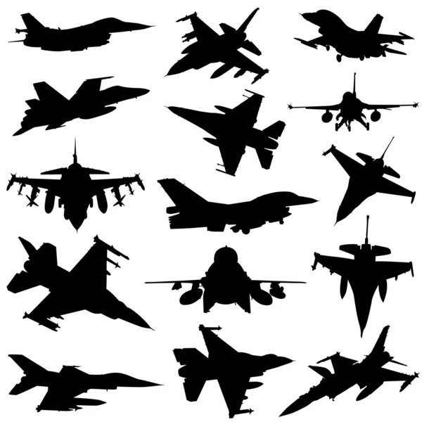 军用飞机矢量 — 图库矢量图片