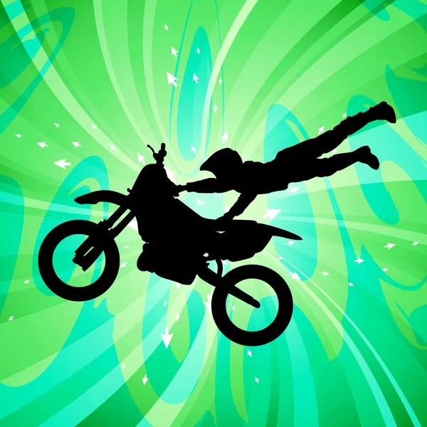 Silhouette motocross — Image vectorielle