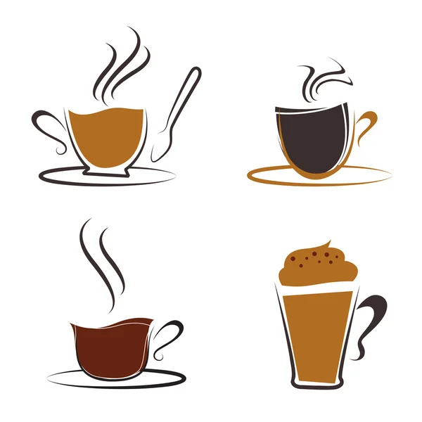 Kahve elemanları — Stok Vektör