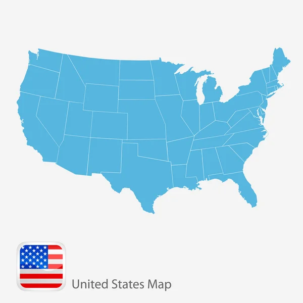 Amerika haritası — Stok Vektör