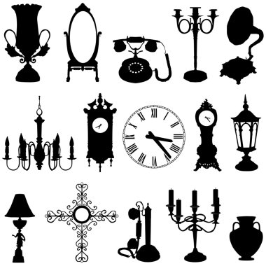 Antique objects clipart